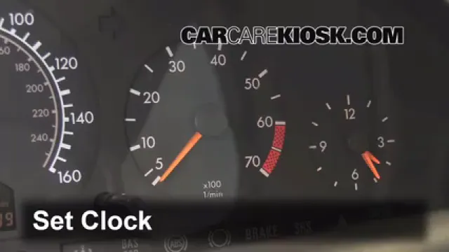 1998 Mercedes-Benz SL500 5.0L V8 Reloj Fijar hora de reloj